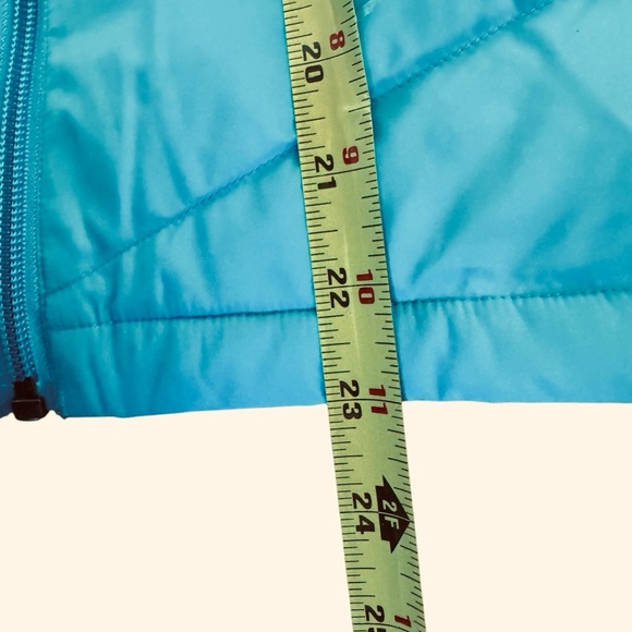 Land’s End Vest Blue Teal Puffer Sleeveless Full Zip Down Feathers Blend XS 2-4 - Picture 3 of 7